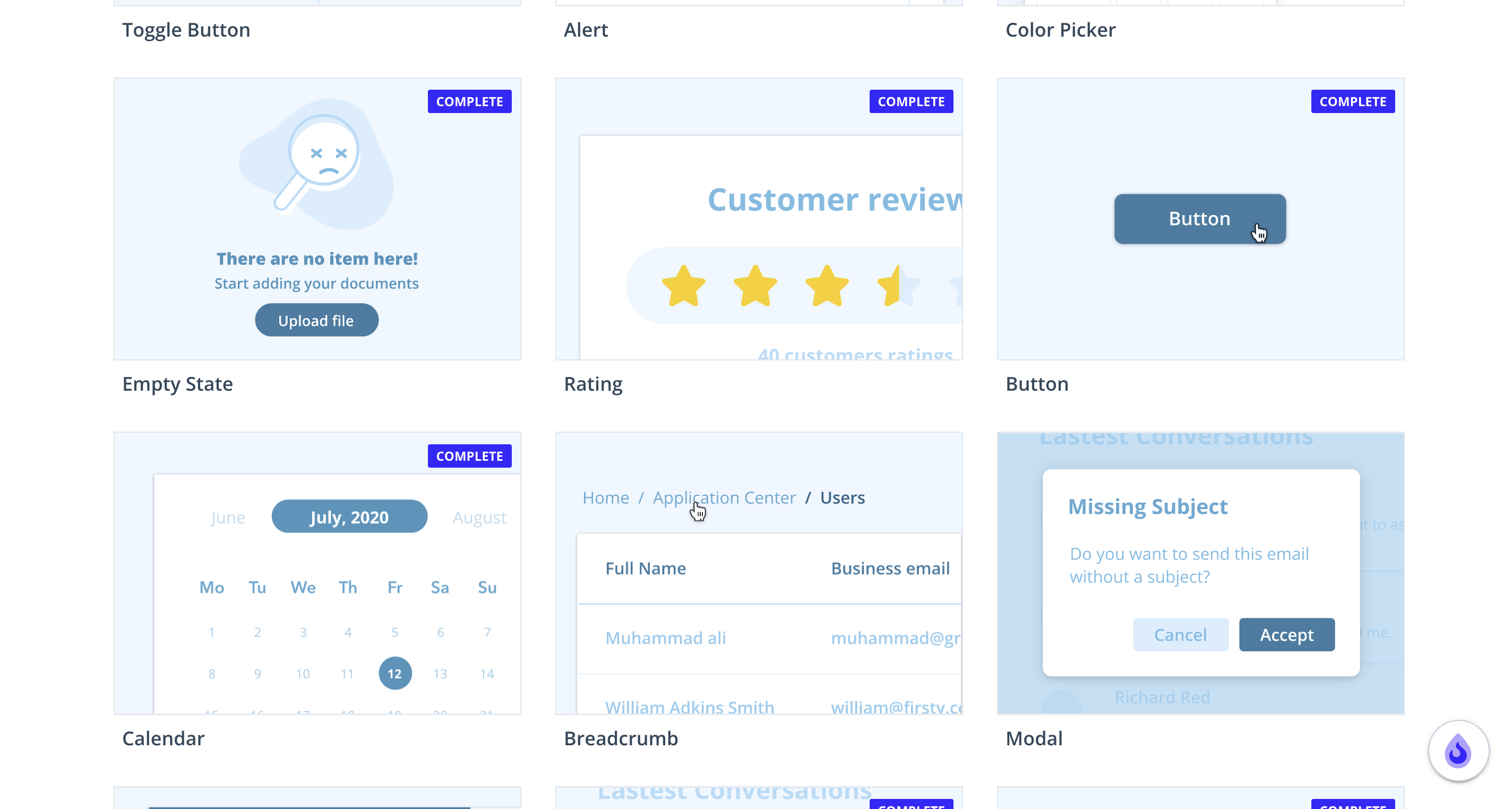 A screenshot of the UI Guideline component library site.